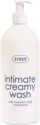 Xhel intim Ziaja Intimate Creamy Wash, acid hialuronik, 500ml, i bardhë
