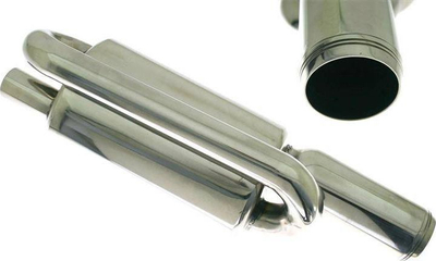 Silenceri i pasëm TurboWorks, hyrje 90mm, dalje 63.5mm, inox i lustruar