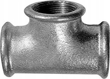 Bashkues T galvanizu Agaflex 1 1/2" 6/4", prej gize, gri