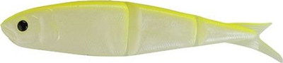 Karrem për peshkim Savage Gear LB Soft 4Play Swim & Jerk, 9.5cm, 7.5g, i verdhë Fluo