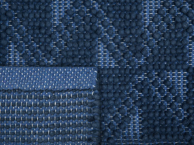 Tapet SAVRAN me lesh, 160 x 230 cm, me figura gjeometrike, blu navy