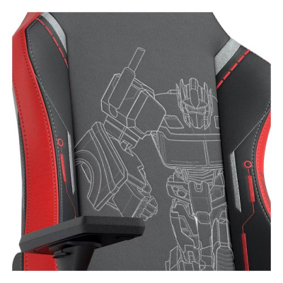 Karrige gaming Nitro Concepts X1000 Transformers Autobots Edition, mbështetëse 3D, lëkurë PU, e zezë me të kuqe