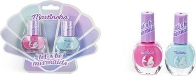 Set llak thonjsh për kalamajt Martinelia Let’s Be Mermaid Nail Duo, 2x4ml, me bazë uji, rozë edhe blu