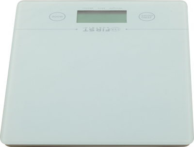 Peshore kuzhine elektronike First Austria, deri 5 kg, sipërfaqe xhami, e bardhë