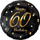 Balonë folie GoDan Beauty & Charm Happy 60 Birthday, 45cm, e zezë me ari