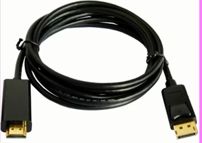 Kабел за видео Brackton DisplayPort во HDMI, 2m, HDMI 1.4, црн