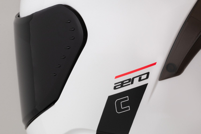 Helmetë integrale Cassida Aero Solid, polikarbonat, vizor Pinlock, e bardhë e zezë