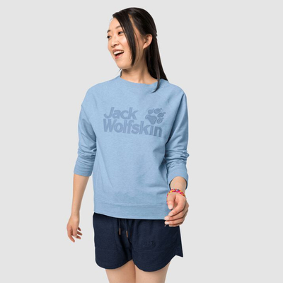 Bluzë Jack Wolfskin Logo, e kaltër e akullt, nr. M