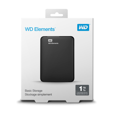 Hard disk i jashtëm Western Digital Elements Portable, 1TB, 2.5", i zi