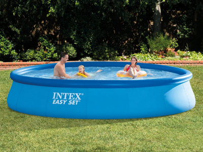 Pishinë fryrëse Intex Easy Set 26166, 457x107 cm, me gjithë kompletin pompë dhe shkallë, blu