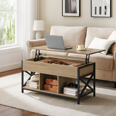 Tavolinë kafeje Oskar Model 2848 1, drejtkëndore 100 x 60 x 62 cm, kafe camel