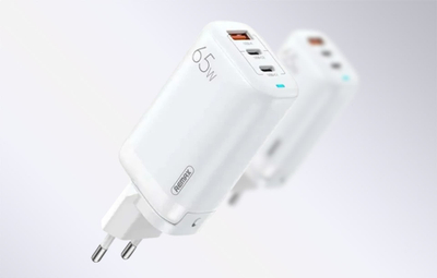 Karikues muri Remax RP-U55, 65W GaN, 2x USB-C USB-A, i bardhë