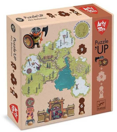 Puzzle Djeco PuzzlUp Alric Barbarious, 15 pjesë, për fëmijë 3+, shumëngjyrësh
