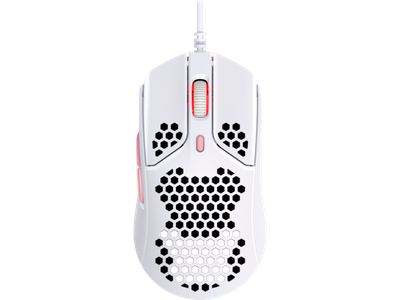 Maus gaming HyperX Pulsefire Haste, me kabllo, RGB, i bardhë me rozë