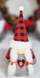 Dekorim Krishtlindjesh Saska Garden Santa, figurë 20cm, me thes, gri e kuqe