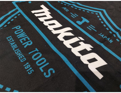 Peshqir Makita Towel Logo R-0344, material i butë, me logo Makita, blu