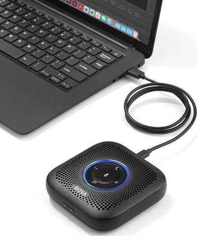 Speakerphone BOYA Blobby Pro, Bluetooth USB, 4 mikrofona me heqje zhurme, i zi