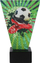 Trofe futbolli Triumph Glass, qelq, transparent