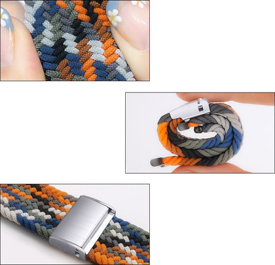 Rrip Elastic Band për Apple Watch Series 8 45mm, material tekstil i thurur, i zi