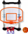 Set basketbolli LeanToys Indoor, për derë, me top dhe pompë, portokalli