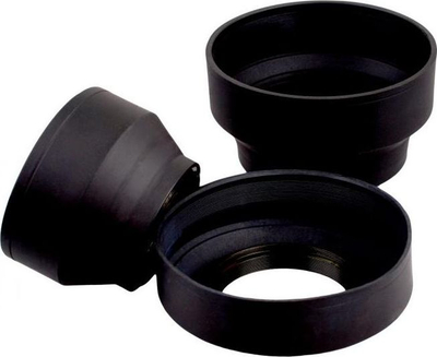 Parasole за објектив JJC 49mm, 3 во 1, преклоплив силикон, црна