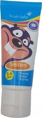 Pasta dhëmbësh për fëmijë Brush Baby Tutti Frutti, 50 ml, 36+ muaj