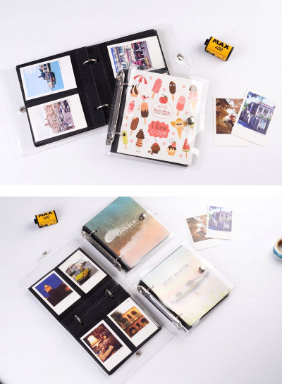 Album fotografish LoveInstant Moon, 100 foto, për Fujifilm Instax Mini, i zi