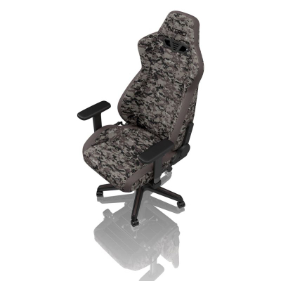 Гејминг столче Nitro Concepts S300 Urban Camo, ергономско, со потпирачи за раце, сиво камуфлажно