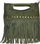 Çantë dore AW25 LV 8189T, lëkurë suede, me rrip të rregullueshëm, jeshile ushtarake