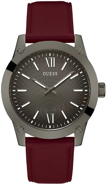 Orë dore për meshkuj Guess Crescent GW0628G4, e kuqe
