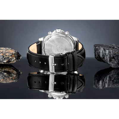 Ora burrash Giewont GW3520 A4, kronograf, xham safir, e zezë