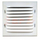 Grilë ventilimi metalike Vents Group WX1, 14 x 14 cm, me rrjetë insektesh, e bardhë