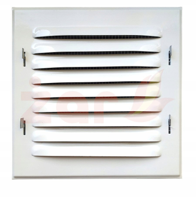 Grilë ventilimi metalike Vents Group WX1, 14 x 14 cm, me rrjetë insektesh, e bardhë