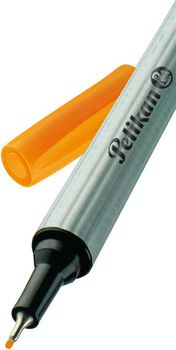 Стило пенкало финелинер Pelikan Fineliner 96, врв 0.4mm, портокалова