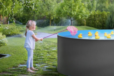 Pishinë Swim &amp; Fun Santorini, rrethore Ø350 x 90 cm, 8150L, gri