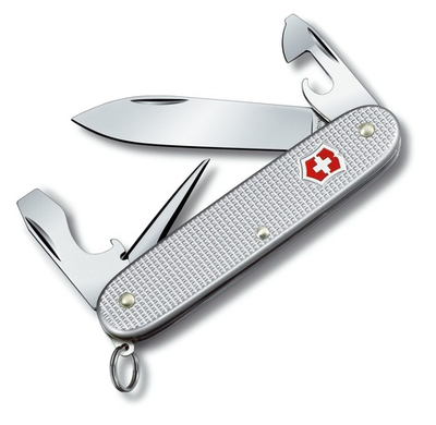 Thikë xhepi Victorinox e brinjezuar ALOX, argjend