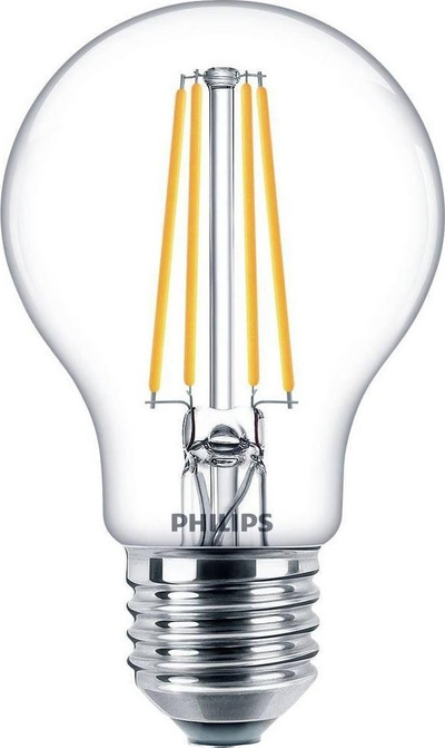 Llambë LED Philips Filament E27 7W, 2700K, pako 2 copë, e tejdukshme