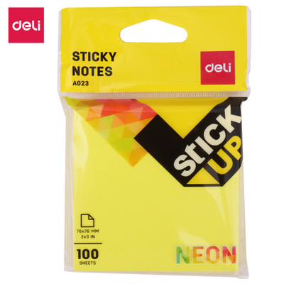 Postit DELI 75x75 100fl neon a02302 1/12
