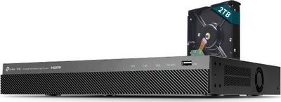 Video regjistrues rrjeti TP-Link Omada VIGI NVR2008H-8MP, 8 kanale PoE+, 2TB HDD, i zi