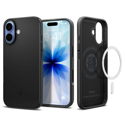 Kapak telefoni Spigen Thin Fit MagSafe, për iPhone 17, i zi