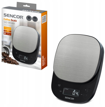 Peshore digjitale kuzhine Sencor SKS 0804BK, ekran LCD, funksion tare, e zezë