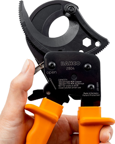 Prerës kabllosh Bahco 2805-280, mekanizëm ratchet, 280mm, i kuq