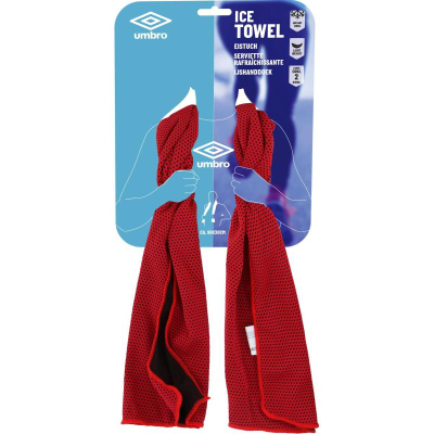 Peshqir ftohës sportiv Umbro Ice Towel, 90x30cm, të ftoh për gati 2 orë, i kuq