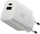 Ѕиден полнач GaN PD 45W, 1x USB C, 1x USB A, бел
