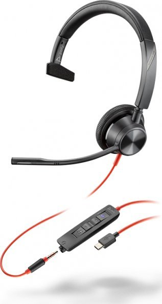 Kufje HP Poly Blackwire 3315 MS, USB C, me mikrofon, të zeza