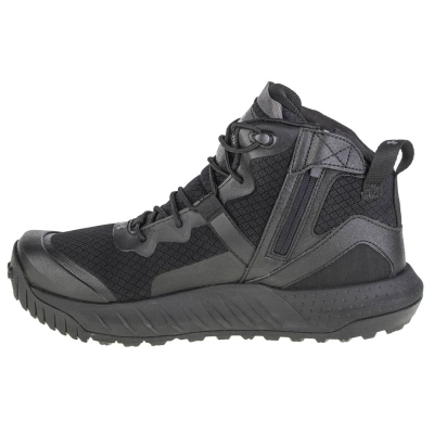 Çizme taktike Under Armour UA Micro G Valsetz Zip Mid, me shkumë Micro G, me taban që s’rrëshqet, ngjyrë e zezë