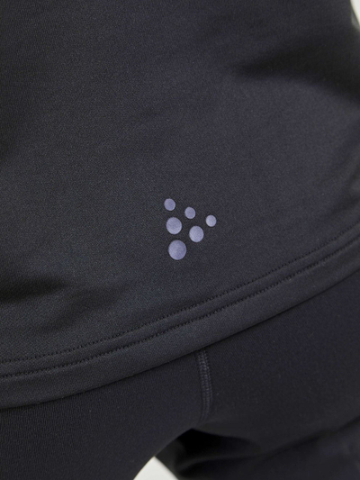 Bluza sportive Craft Core Gain Midlayer, për goca, me gjys zíxhir, e zezë