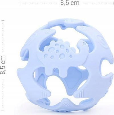 Lodër top silikoni GiliGums Dino Ball, për dhëmbëzim, 3m+, ngjyra të ndryshme