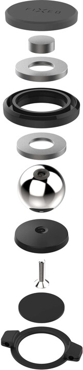 Mbajtëse FIXED Icon Flex Mini, magnetike, i zi