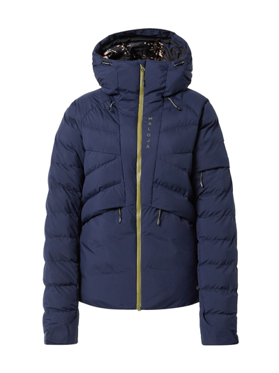Xhaketë Maloja Waldkauz, me kapuç, quilted, blu e errët
